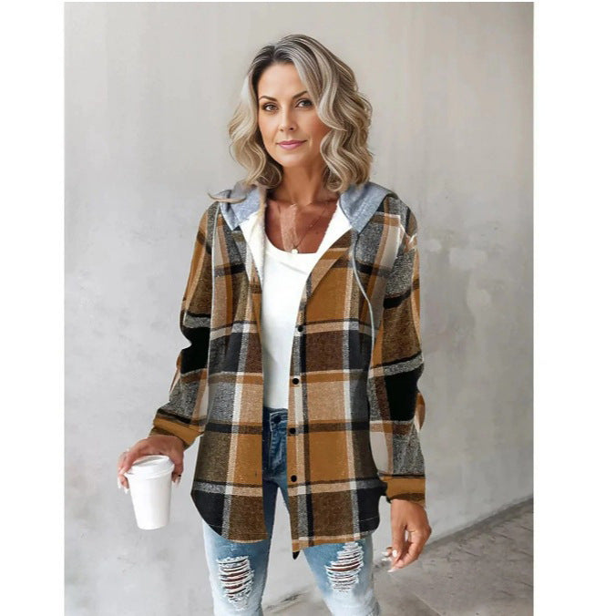 Plaid style jacket (Autumn and Winter Season)