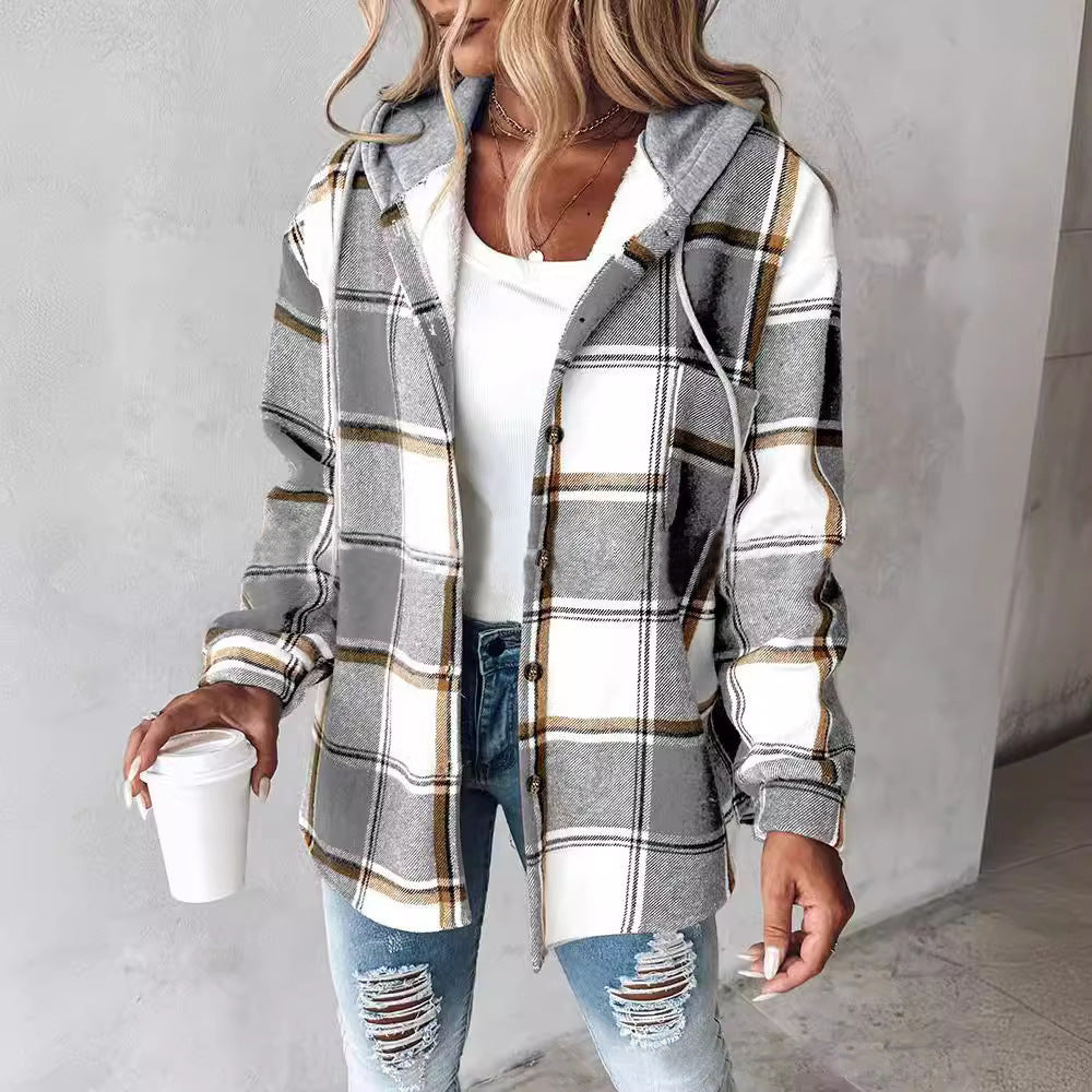 Plaid style jacket (Autumn and Winter Season)