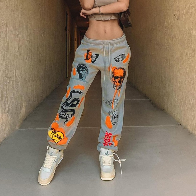 Women Sweat Cartoon Trousers